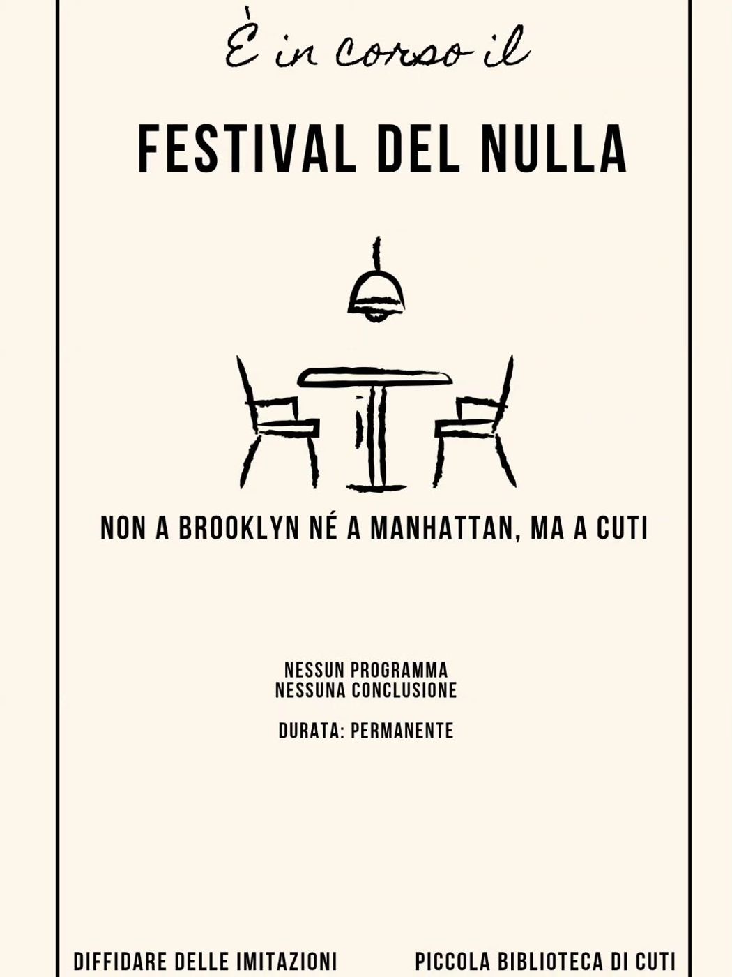 Locandina del Festival del Nulla