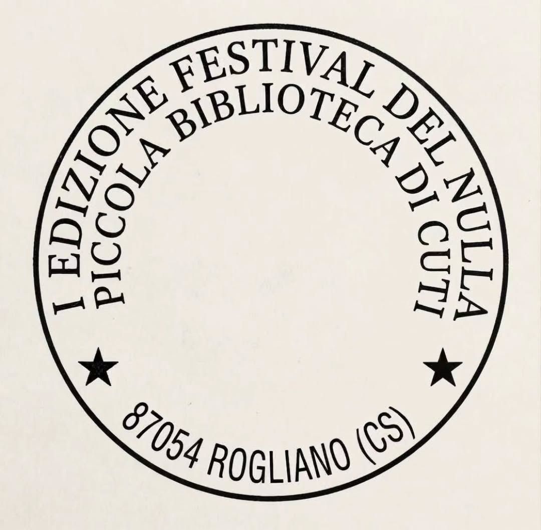 Timbro della prima edizione del Festival del Nulla